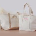  Personalized Tote Bag, Monogrammed Tote Bag, Canvas Tote, Bridesmaid Gift, Embroidered Classic Tote, Teacher Bag, Bachelorette Party Beach Bag