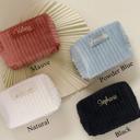  Custom Personalized Small Velvet Cosmetic Bag, Travel Bag, Toiletry Bag, Small Velvet Makeup Bag, Elegant & Stylish, Stocking Stuffer