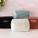  Custom Personalized Small Velvet Cosmetic Bag, Travel Bag, Toiletry Bag, Small Velvet Makeup Bag, Elegant & Stylish, Stocking Stuffer