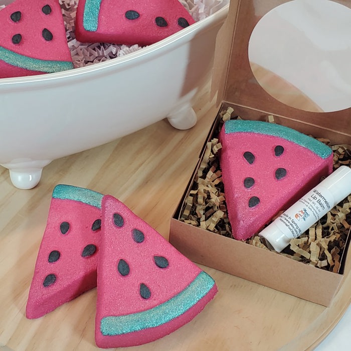 You Are One In A Melon Thank you gift - Watermelon Gift Set - Bath Bomb with Lip Balm - Teacher Gift - Employee Gift - Coworker Gift - Friend Gift - Thankful Gift - Thank You Gift - Gift Set