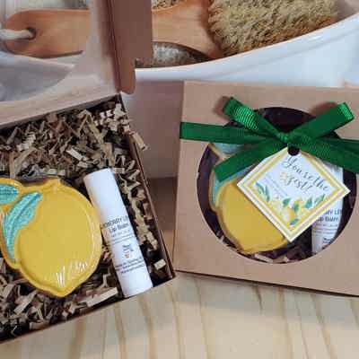 You Are The Zest Thank you gift - Lemon Gift Set - Bath Bomb with Lip Balm - Teacher Gift - Employee Gift - Coworker Gift - Friend Gift - Thankful Gift - Thank You Gift - Gift Set - Bath Bomb