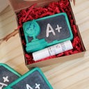  Thank you for being an A+ Teacher gift - Chalkboard Gift Set - Bath Bomb with Lip Balm - Teacher Gift - Thankful Gift - Thank You Gift - Gift Set - Bath Bomb - Lip Balm