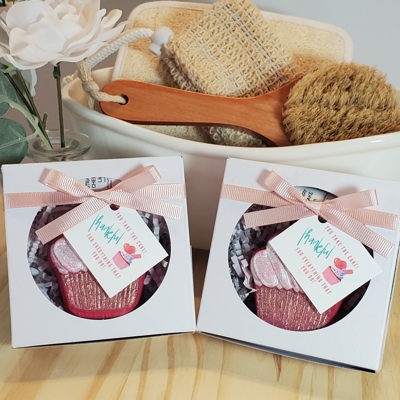 You Take The Cake Thank you gift - Cupcake Gift Set - Bath Bomb with Lip Balm - Teacher Gift - Employee Gift - Coworker Gift - Friend Gift - Thankful Gift - Thank You Gift - Gift Set - Bath Bomb