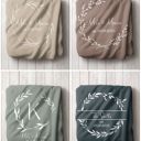Sage Green Personalized Plush Throw Blanket