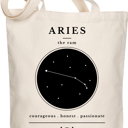  Aries Zodiac Sign Organic Tote