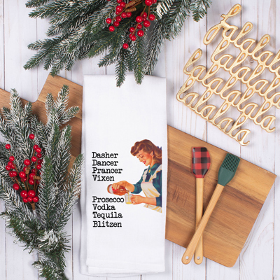 Dansher Dancer Blitzen Tea Towel