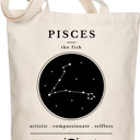  Pisces Zodiac Sign Organic Tote
