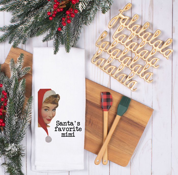 Santa's Favorite Mimi Tea Towel