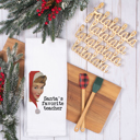  Santa's Favorite Teacher Tea Towel
