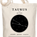 Taurus Zodiac Sign Organic Tote