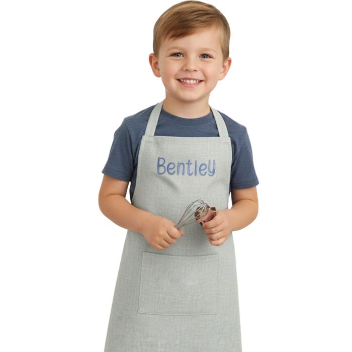 Personalized Kids Apron with Embroidered Name - Cute Chef Costume for Kids- Kids Aprons for Art Painting Cooking Birthday Party 7-12 years 