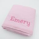 Pink Personalized Gingham Towel, Kids Embroidered Towel, Toddler Seersucker Bath Towel, Kids Beach Towel, Children's Monogram Beach Towel