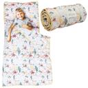 Animal Personalized Toddler Nap Mat with Pillow and Blanket Kids Sleeping Bag for Boys and Girls Napmat with Custom Name Preschool Daycare