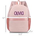 Rose pink Personalized Seersucker Backpack Cute Baby Bag Backpack –Back To Schoo Preschool Kindergarten Toddler Backpack for Boys and Girls 