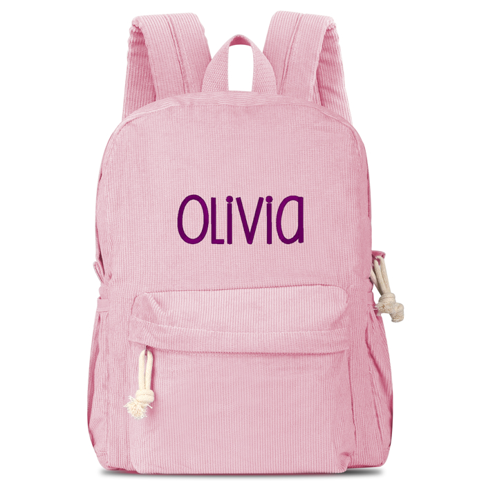 Personalized Corduroy Backpack Cute Baby Bag Backpack –Back To School Preschool Kindergarten Toddler Backpack for Boys and Girls