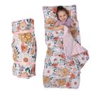 Floral Personalized Toddler Nap Mat with Pillow and Blanket Kids Sleeping Bag for Boys and Girls Napmat with Custom Name Preschool Daycare