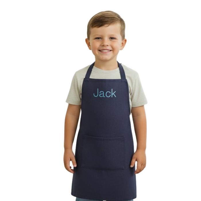 Personalized Kids Apron with Embroidered Name- Chef Costume for Kids- 100%  Linen Kids Aprons Art Painting  Cooking Birthday Party