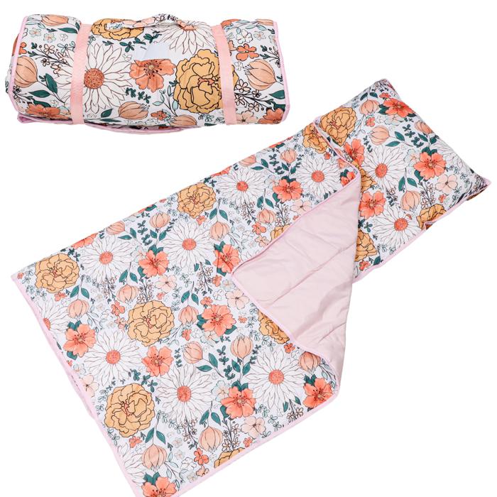 Toddler Nap Mat with Pillow and Blanket Kids Sleeping Bag for Boys and Girls Napmat with Custom Name Preschool Daycare