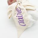 Cream Personalized Newborn Swaddle Sash-Soft Cotton Maternity Sash with Big Bowknot - Custom Sash for Baby Girls & Boys-Newborn Photography Pink