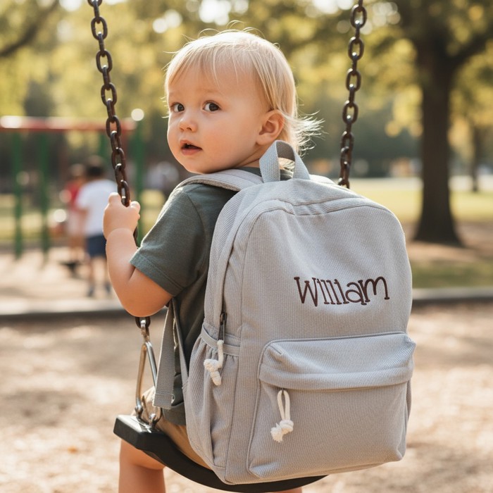 Personalized Corduroy Backpack Cute Baby Bag Backpack –Back To School Preschool Kindergarten Toddler Backpack for Boys and Girls