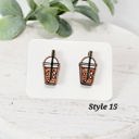  Hand Painted Iced Coffee Wood Studs