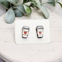  Hand Painted Wood Coffee Studs