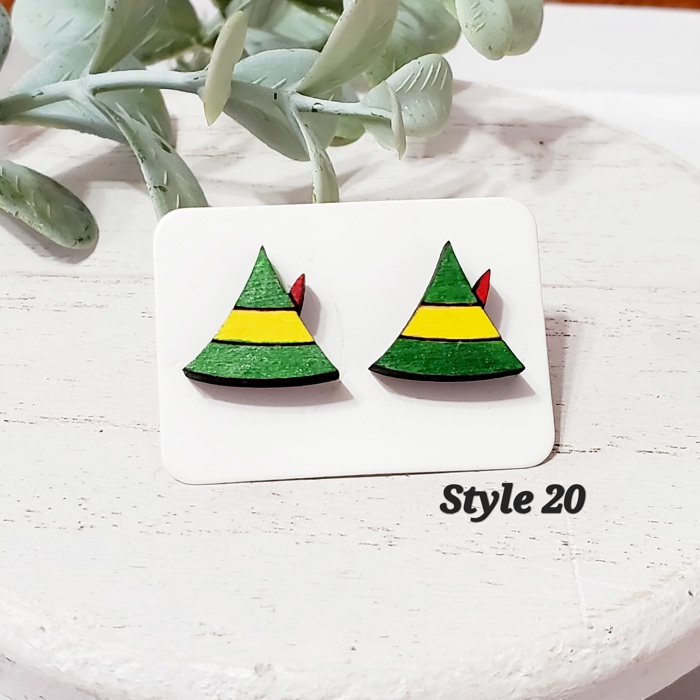 Christmas Wood Studs | 24 Styles