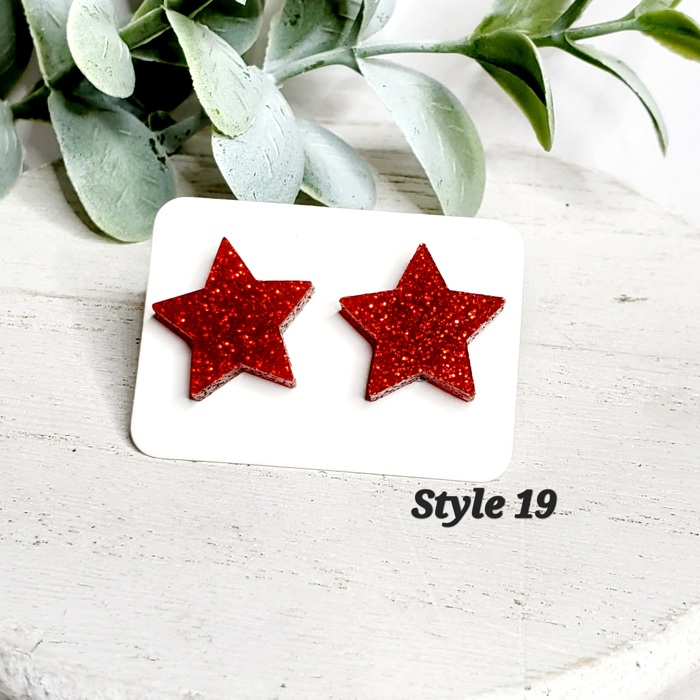 Hand Painted Americana Studs | 30 Styles