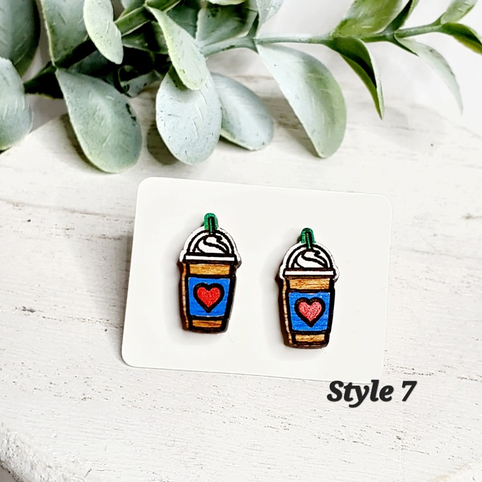 Hand Painted Americana Studs | 30 Styles