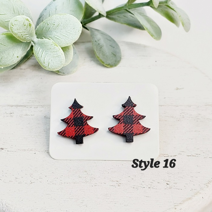 Christmas Wood Studs | 24 Styles