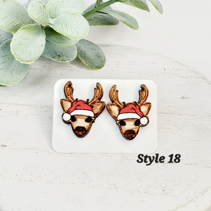 Christmas Wood Studs | 24 Styles