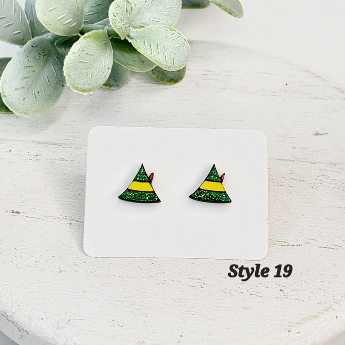 Christmas Wood Studs | 24 Styles