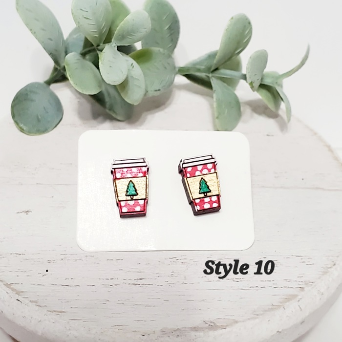 Christmas Wood Studs | 24 Styles