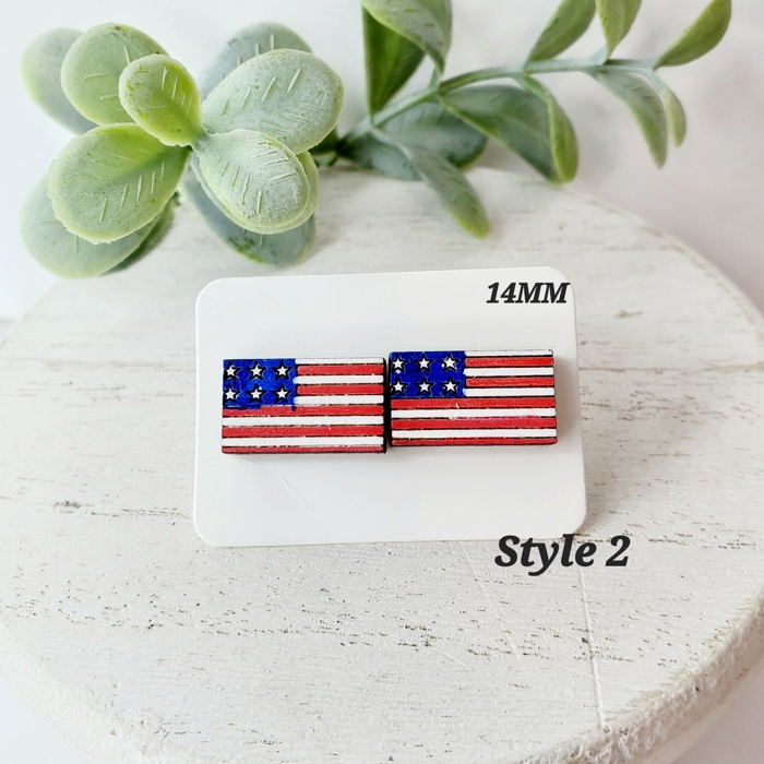 Hand Painted Americana Studs | 30 Styles