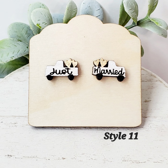 Hand Painted Wedding Studs | 19 Styles