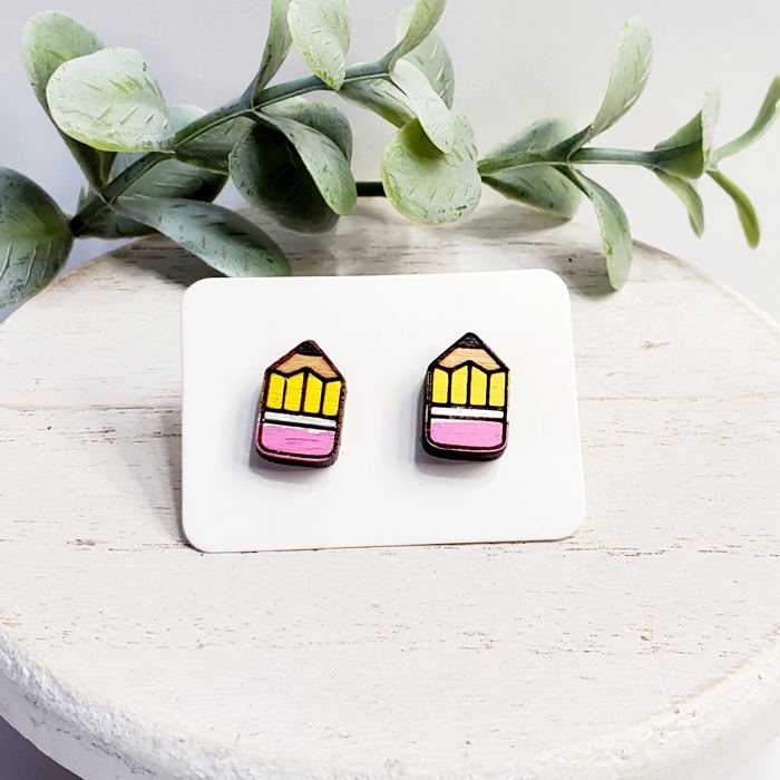 Hand Painted Teacher Studs | 16 Styles