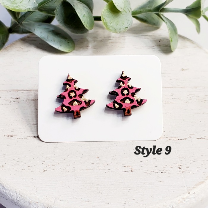 Christmas Wood Studs | 24 Styles