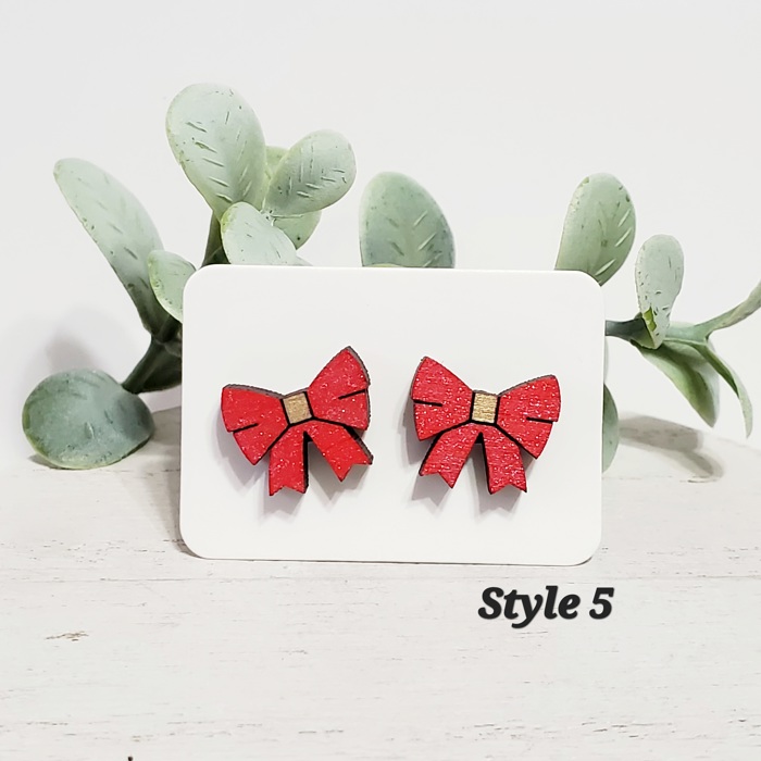 Christmas Wood Studs | 24 Styles