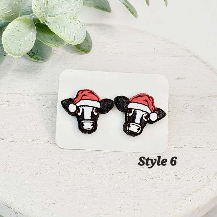 Christmas Wood Studs | 24 Styles