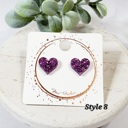  Acrylic Heart Studs | 12 Styles