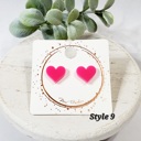  Acrylic Heart Studs | 12 Styles