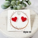  Acrylic Heart Studs | 12 Styles
