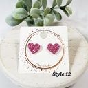  Acrylic Heart Studs | 12 Styles