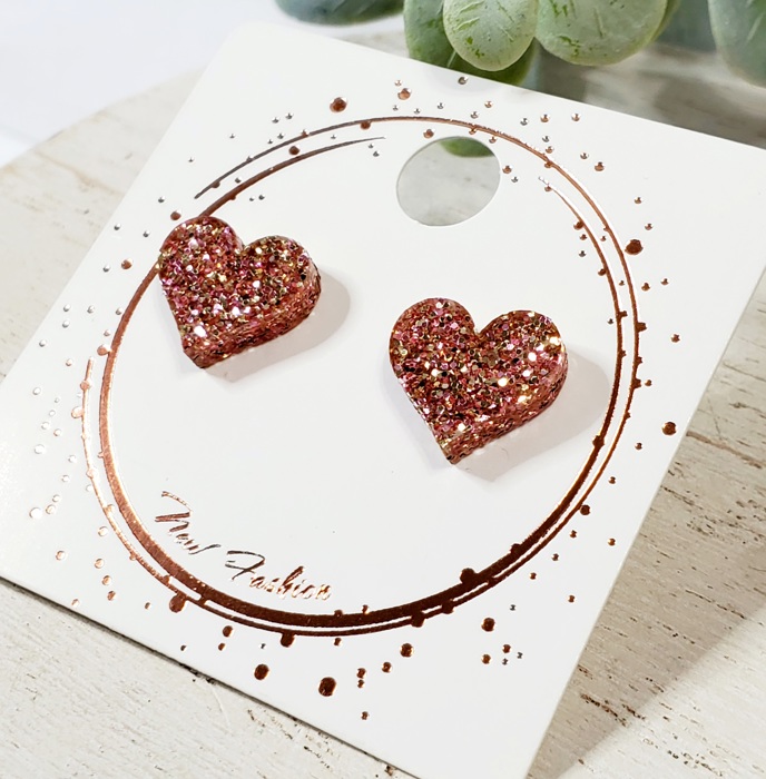 Acrylic Heart Studs | 12 Styles