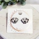  Hand Painted Dalmatian Dog Studs