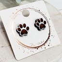  Silver Paw Print Wood Studs