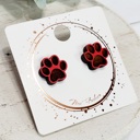  Red Paw Print Wood Studs