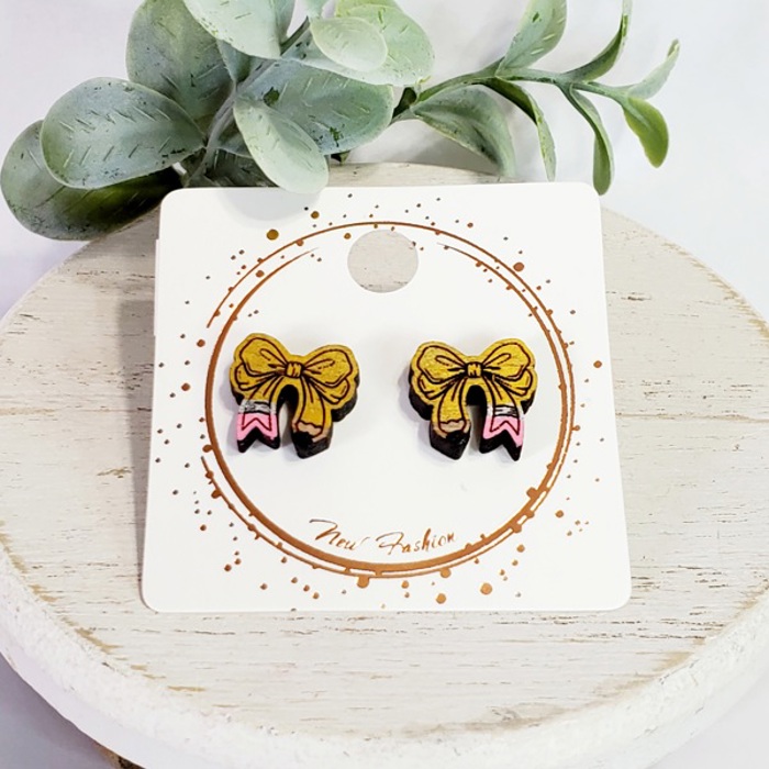 Hand Painted Teacher Studs | 16 Styles