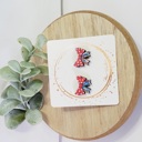  Hand Painted USA Bow Studs