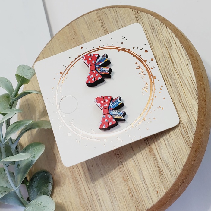 Hand Painted USA Bow Studs